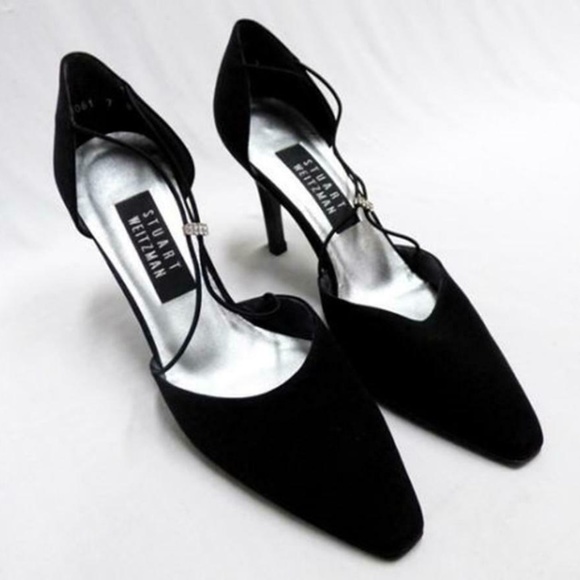 NEW Stuart Weitzman D'orsay Pumps Black AND Gold 7 - Picture 6 of 9